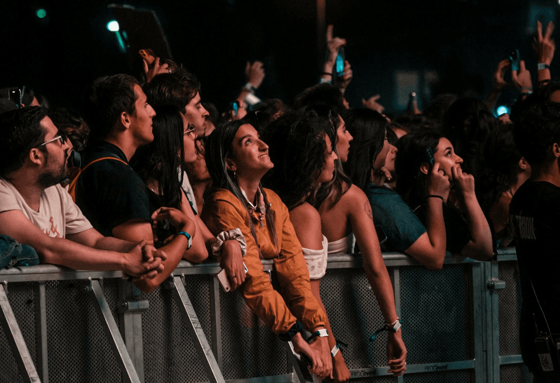 Loyal supportive music fans